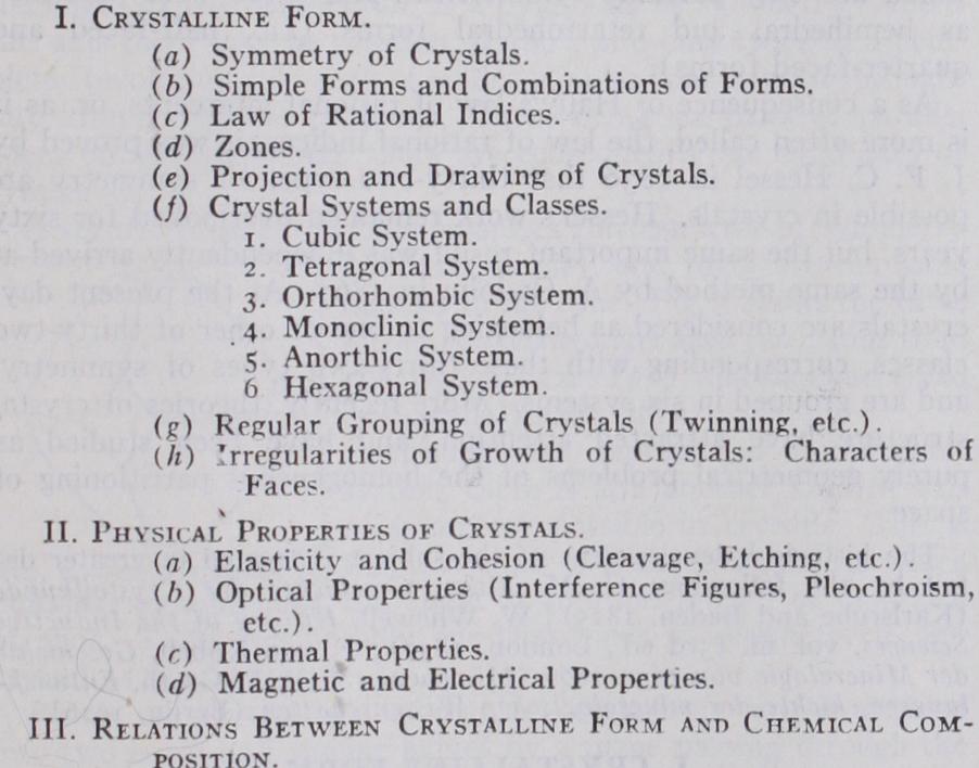 Crystallography
