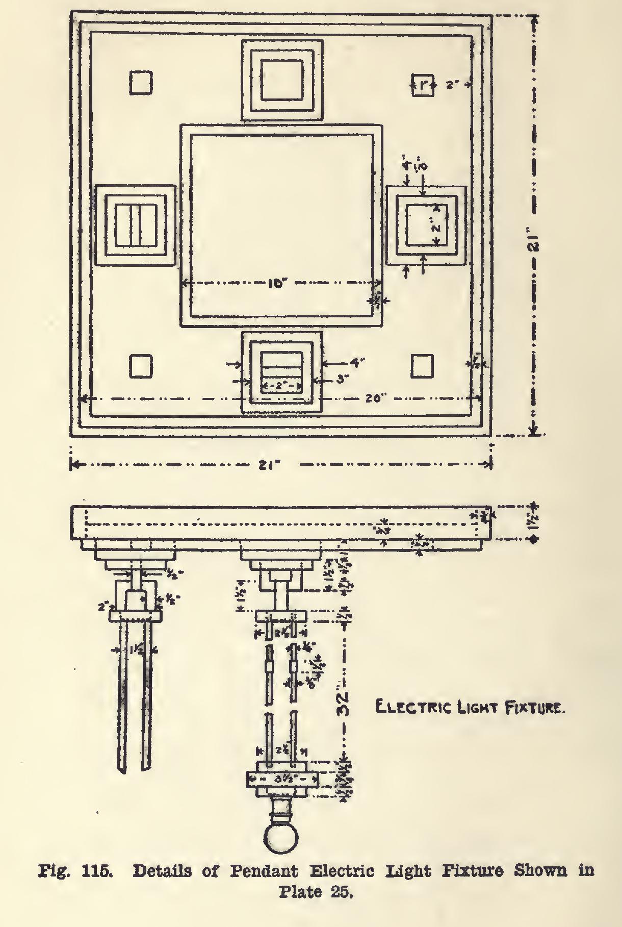 Electric Light Pendant Fixture